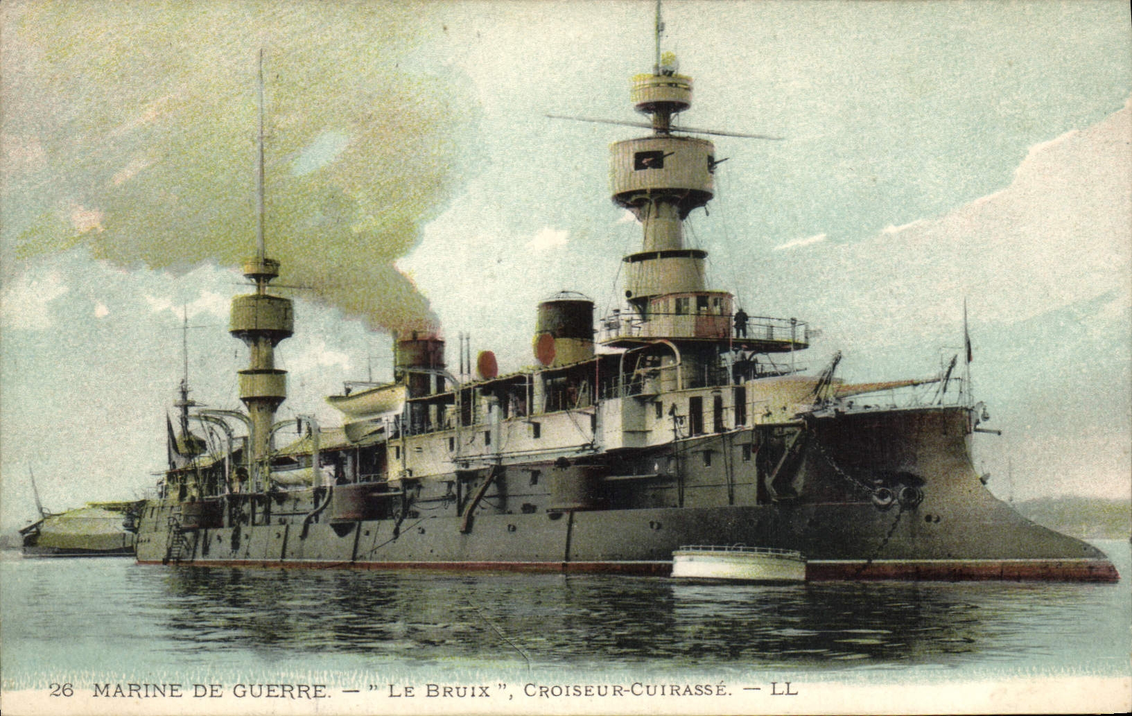 CPA Bateau de Guerre Le Bruix Croiseur Cuirasse