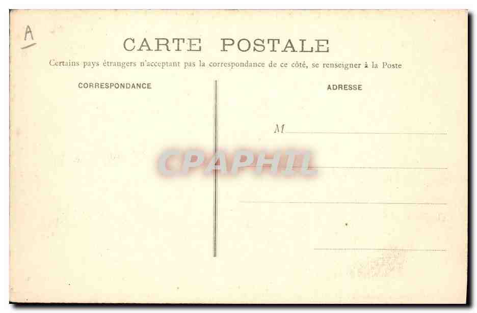 CPA Bateau de Guerre Toulon Le Brennus — Verso