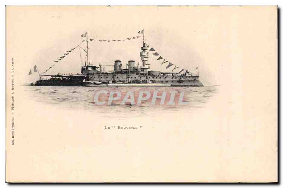 CPA Bateau de Guerre Le Bouvines