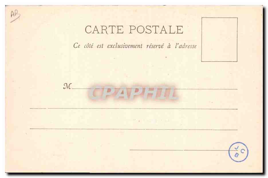 CPA Bateau de Guerre Le Bouvines — Verso