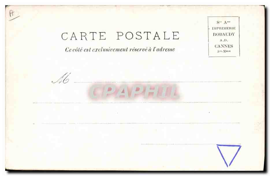 CPA Bateau de Guerre Le cuirasse Le Brennus — Verso