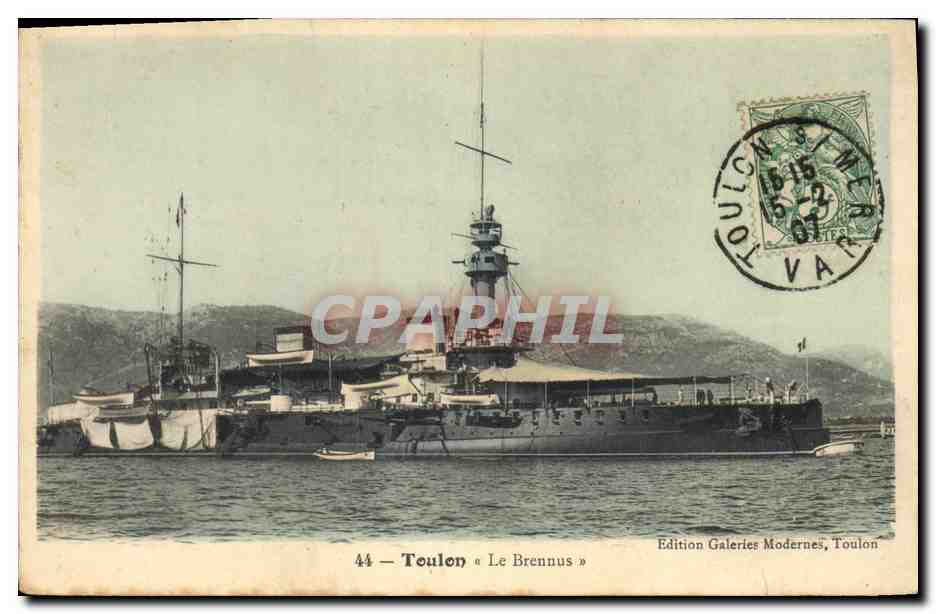CPA Bateau de Guerre Toulon Le Cuirasse