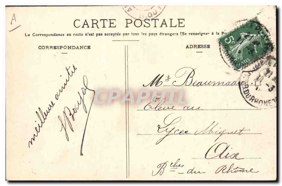 Le Bruix — Croiseur cuirassé — A. Bougault n°501 — Verso