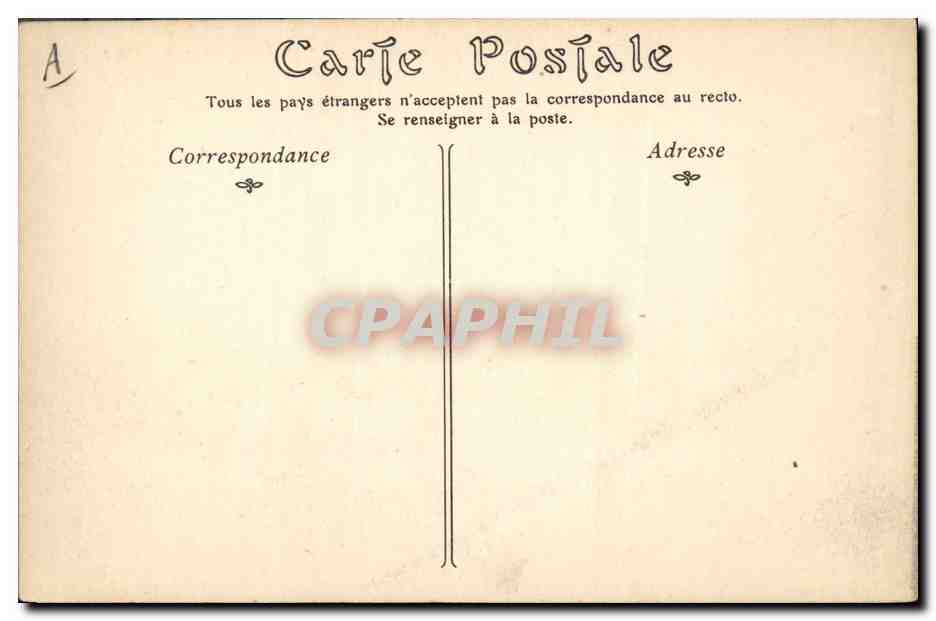 CPA Bateau de Guerre Le Cuirasse Brennus — Verso