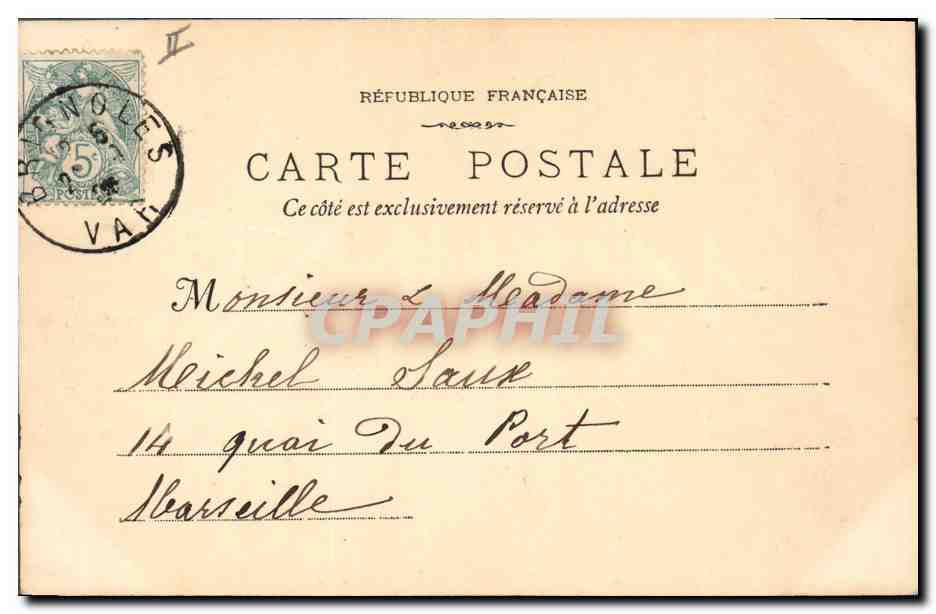 Brignoles - Sous-Préfecture. Ancien Château de St. Louis XIIIe Siècle — Éditeur F. Larion, n°1412 — Verso