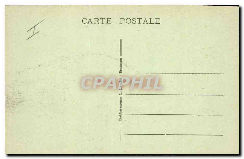 CPA Prefecture Besancon les Bains  — Verso
