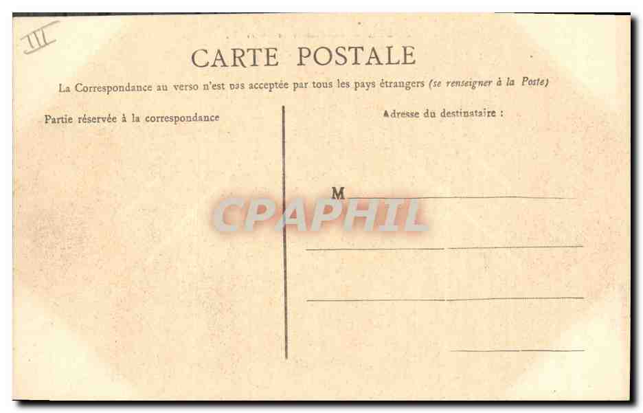 CPA Prefecture Bourg — Verso