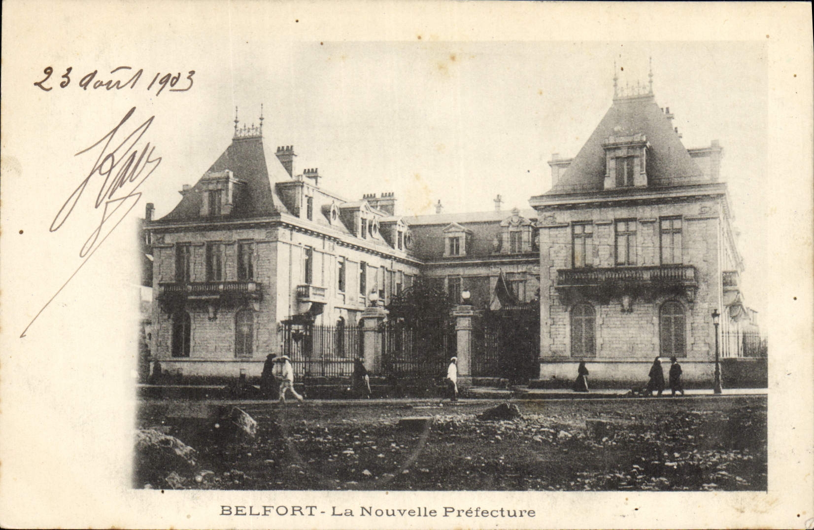 Belfort - La Nouvelle Préfecture — vue architecturale — datée 23 avril 1903