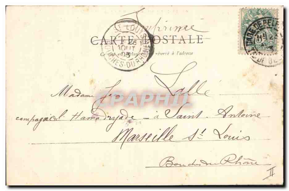 Belfort - La Nouvelle Préfecture — vue architecturale — datée 23 avril 1903 — Verso