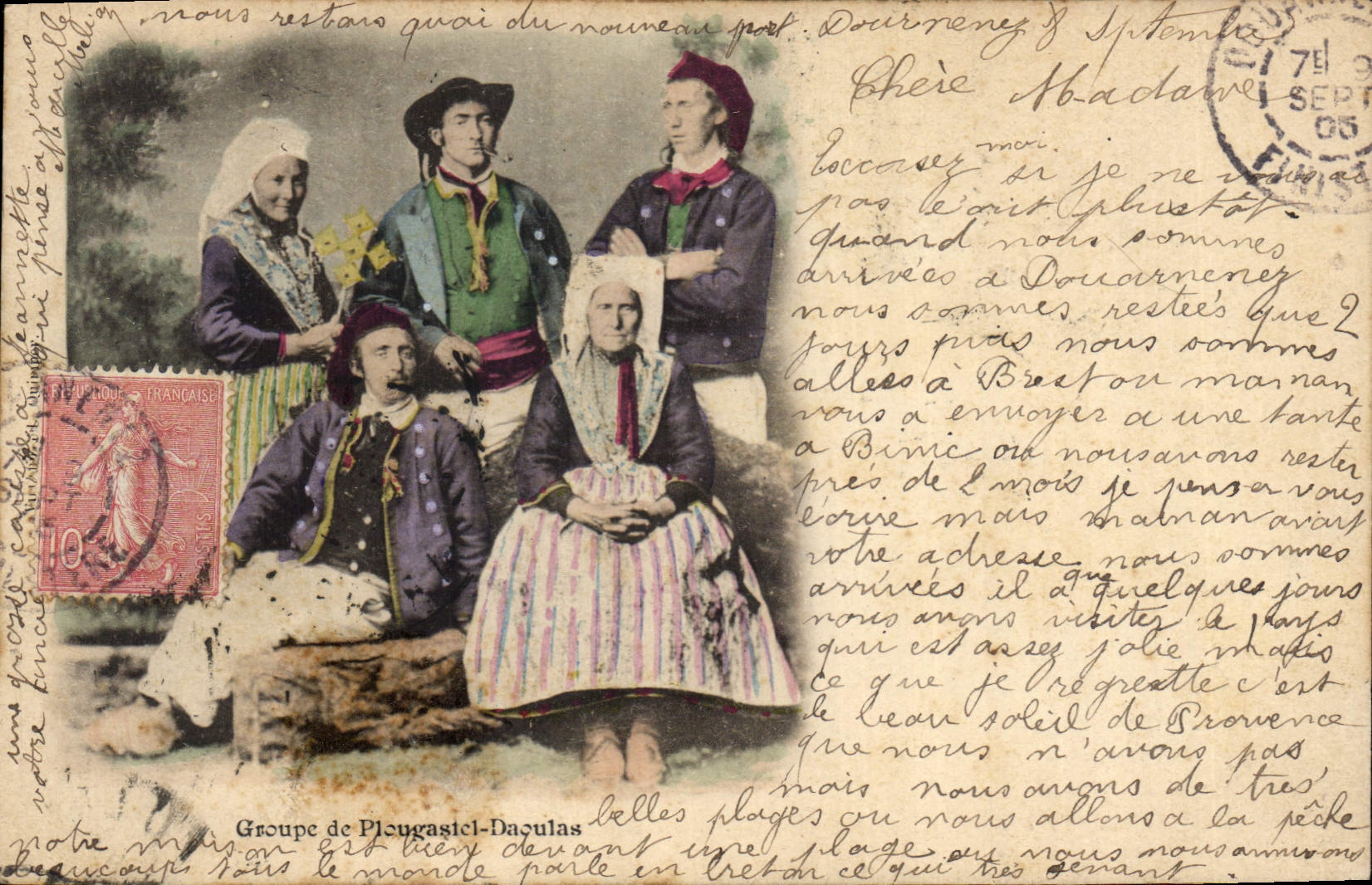 CPA Folklore Groupe de Plougastel Daoulas 