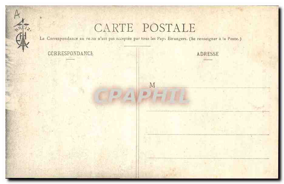 CPA Folklore Jeune fille de rosporden — Verso
