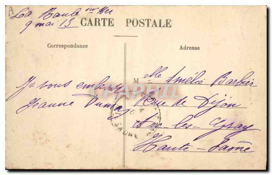 CPA Folklore Une Groisillonne — Verso