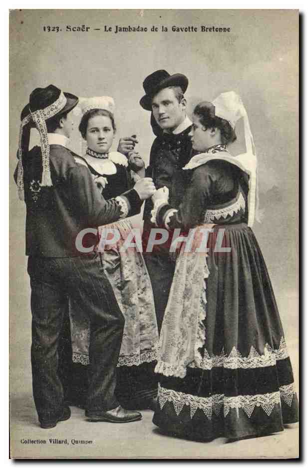 CPA Folklore Scaer Le Jambadac de la Gavotte bretonne