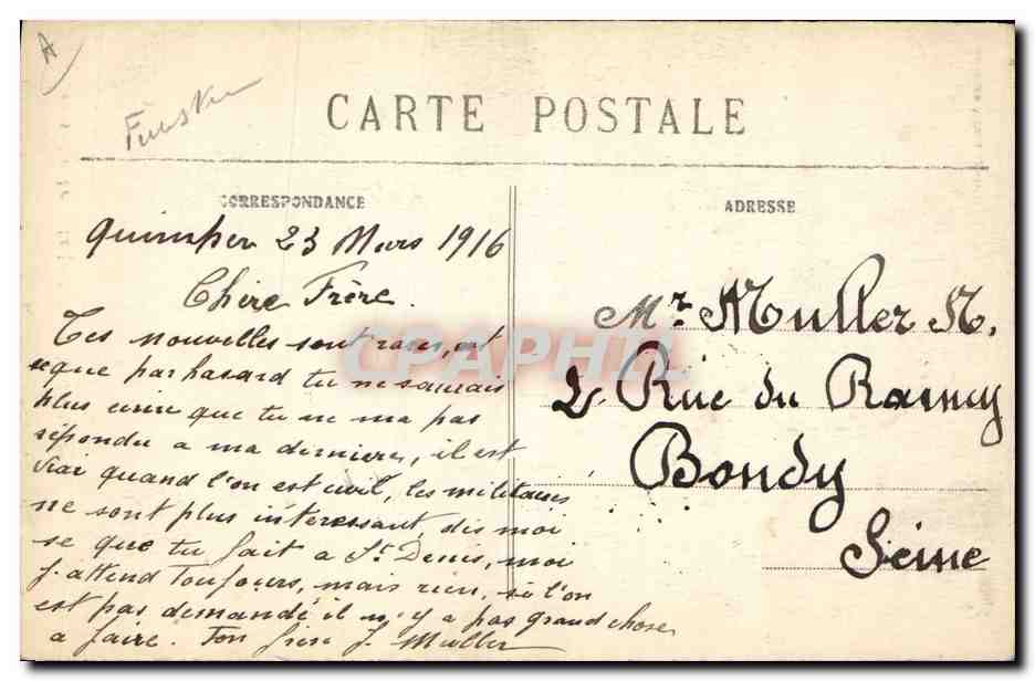 CPA Folklore Scaer Le Jambadac de la Gavotte bretonne — Verso