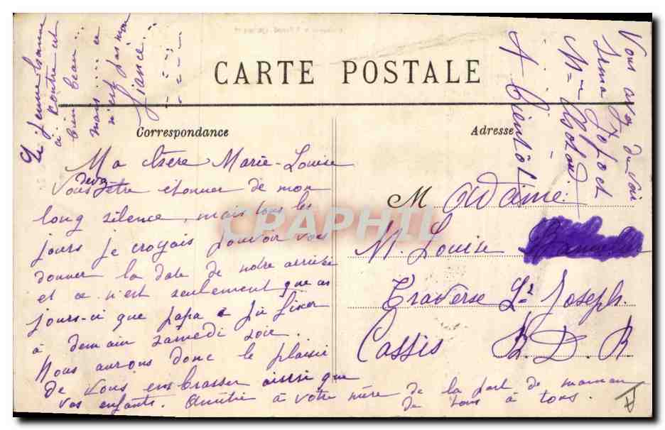CPA Folklore Jeune homme de Scaer — Verso