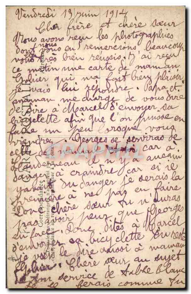 CPA Folklore Un beau gas de Scaer Costumes anciens — Verso