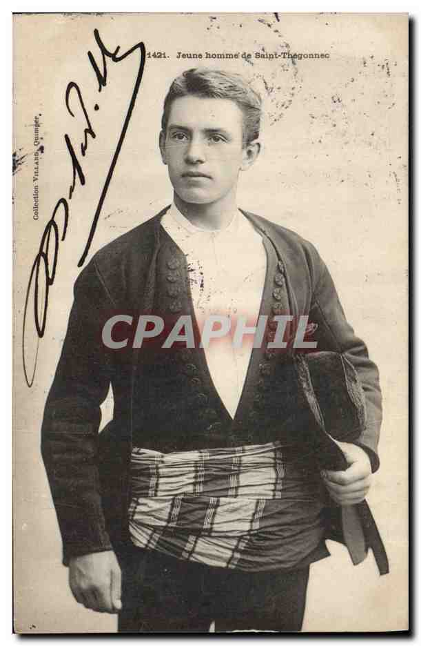 CPA Folklore Jeune Homme de Saint Thegonnec