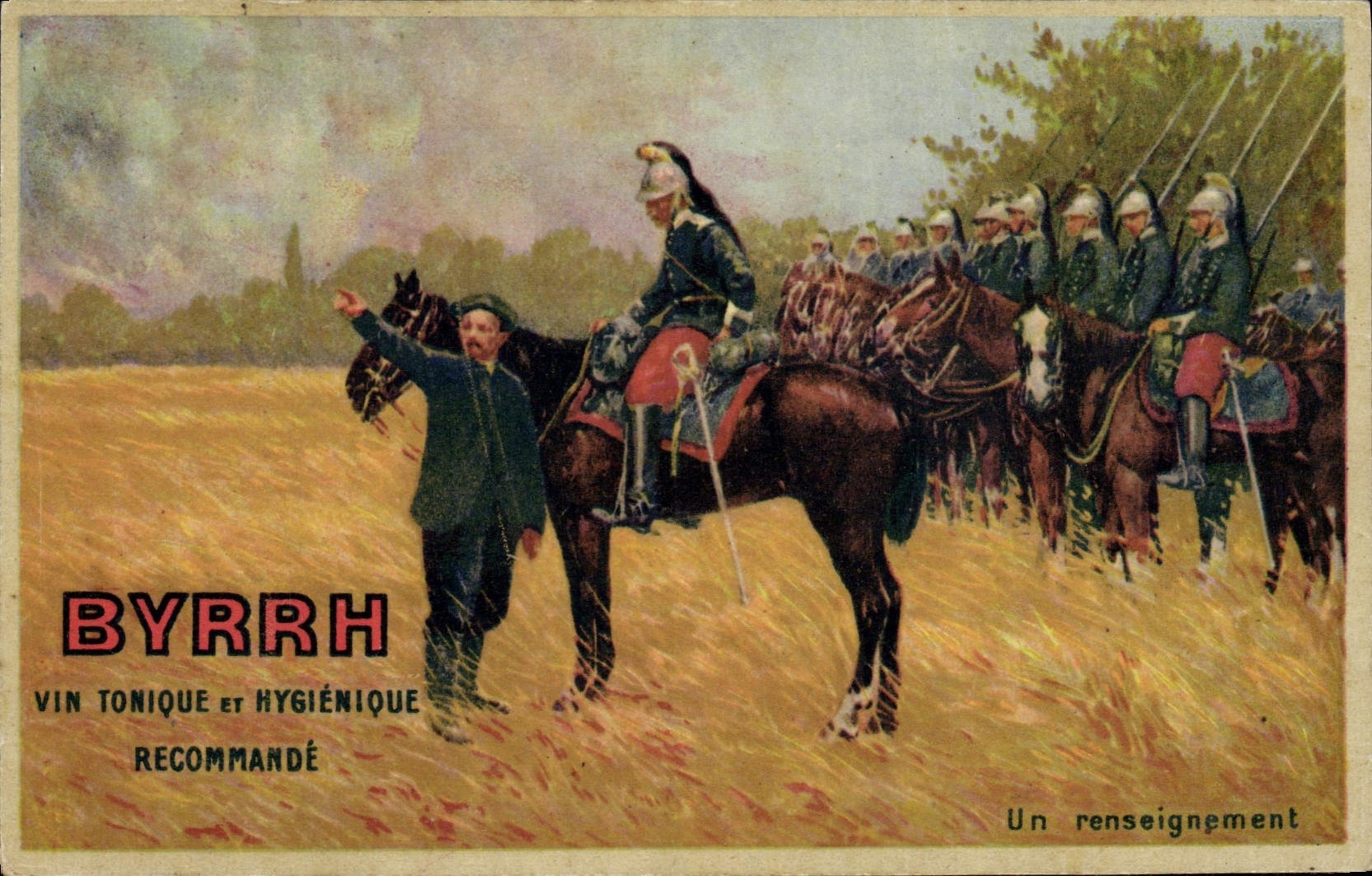 CPA Militaria Byrrh Vin tonique Un renseignement 