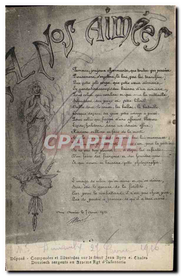CPA Militaria A nos aimees
