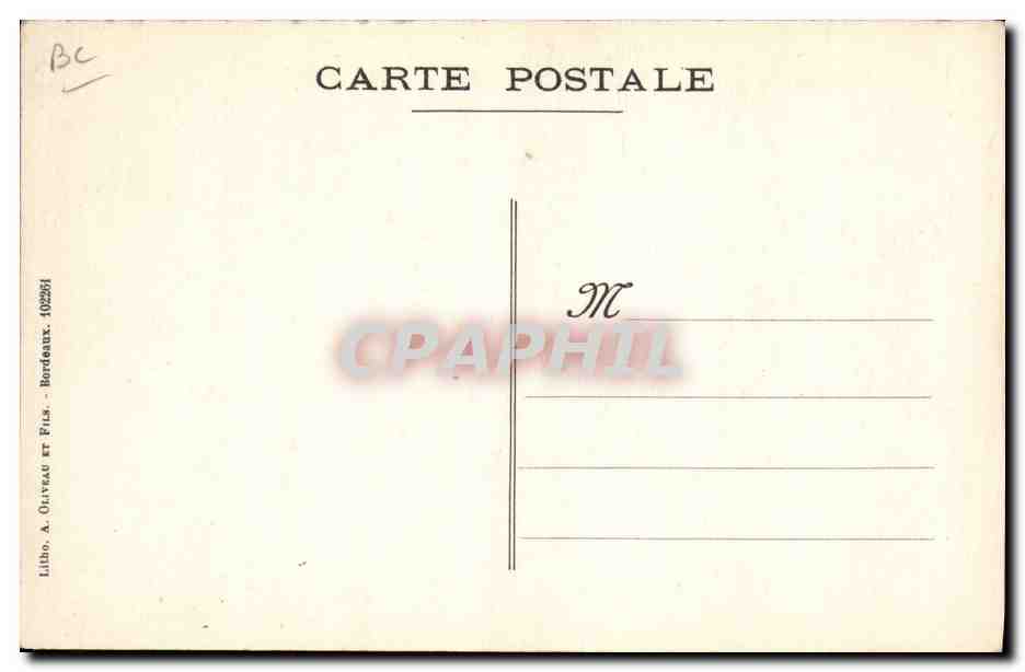 Cazaux-City — VI. En glisseur — FC 1916 — Verso