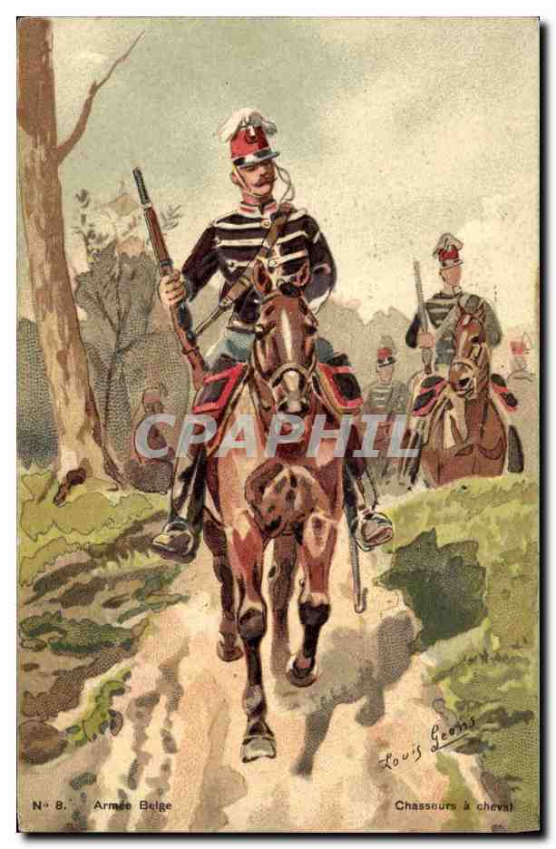CPA Militaria Armee belge Chasseurs a cheval