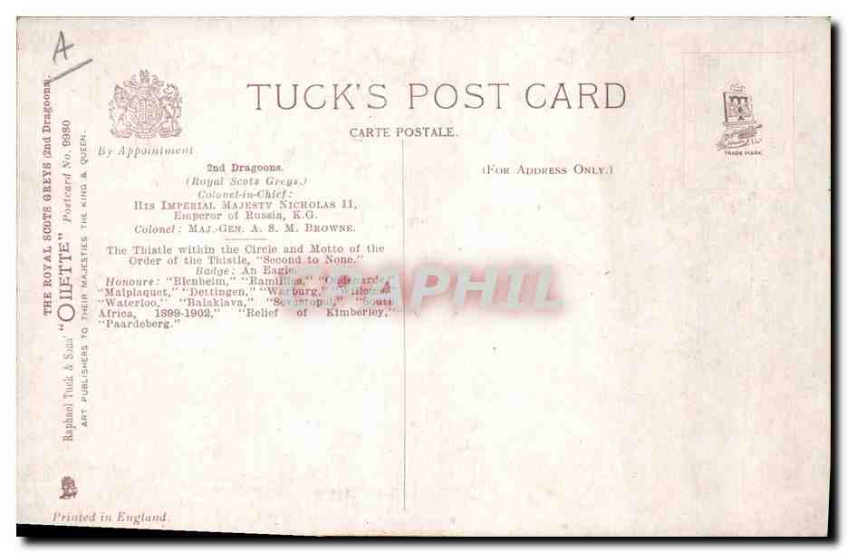 Les Royal Scots Greys — 2nd Dragoons — Harry Payne — Reverso