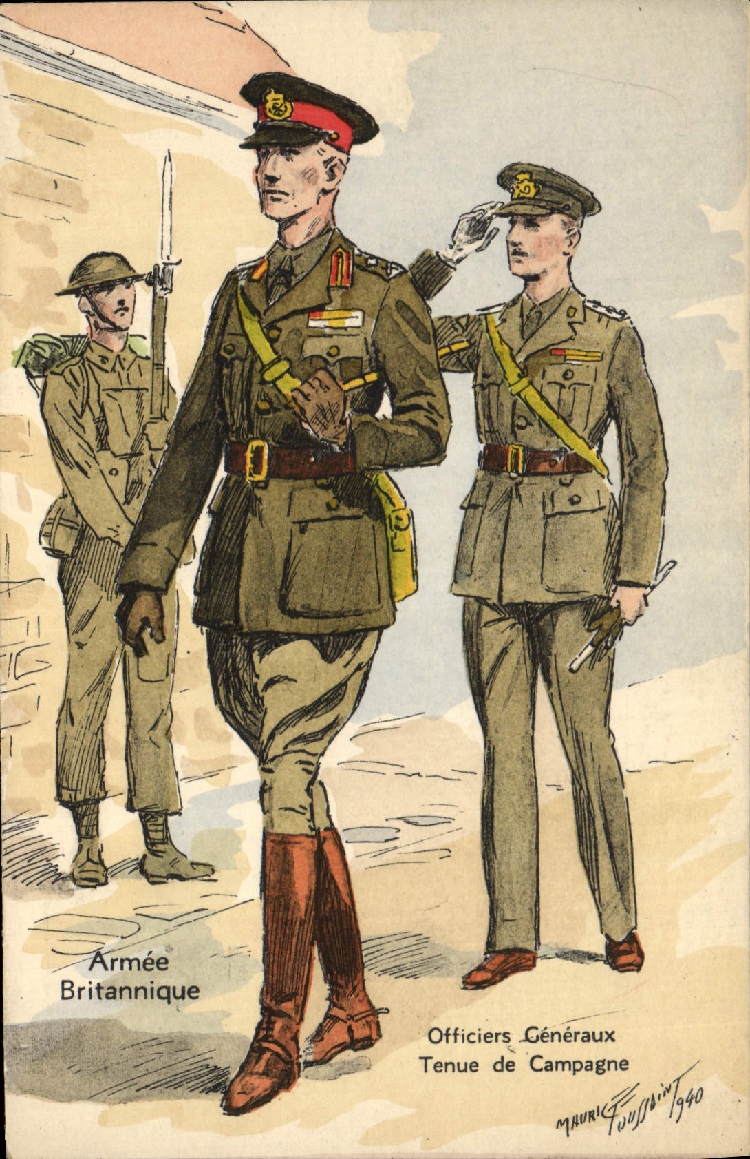 Armée Britannique — Officiers Généraux — Tenue de Campagne — Mauric Foujguint 1940