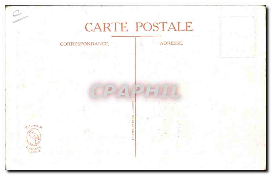 CPA Publicite Potasse d'Alsace Vaches Ferme Chien — Rückseite