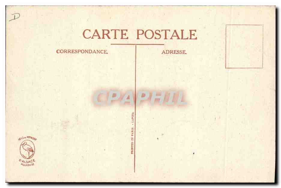 CPA Publicite Potasse d'Alsace  — Rückseite