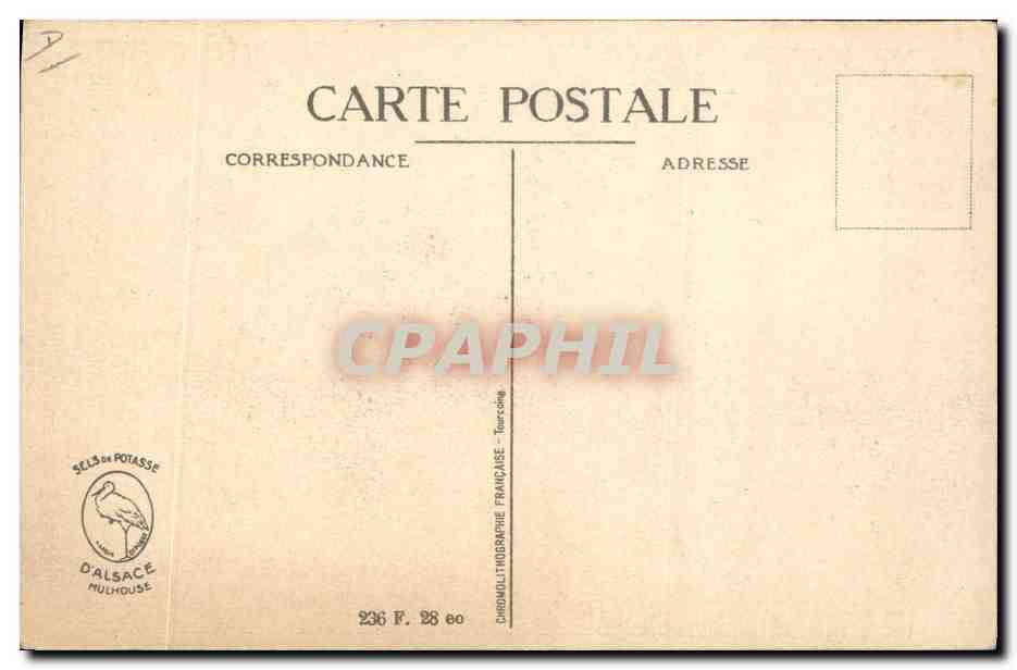 CPA Publicite Potasse d'Alsace Le Pere Progres — Rückseite