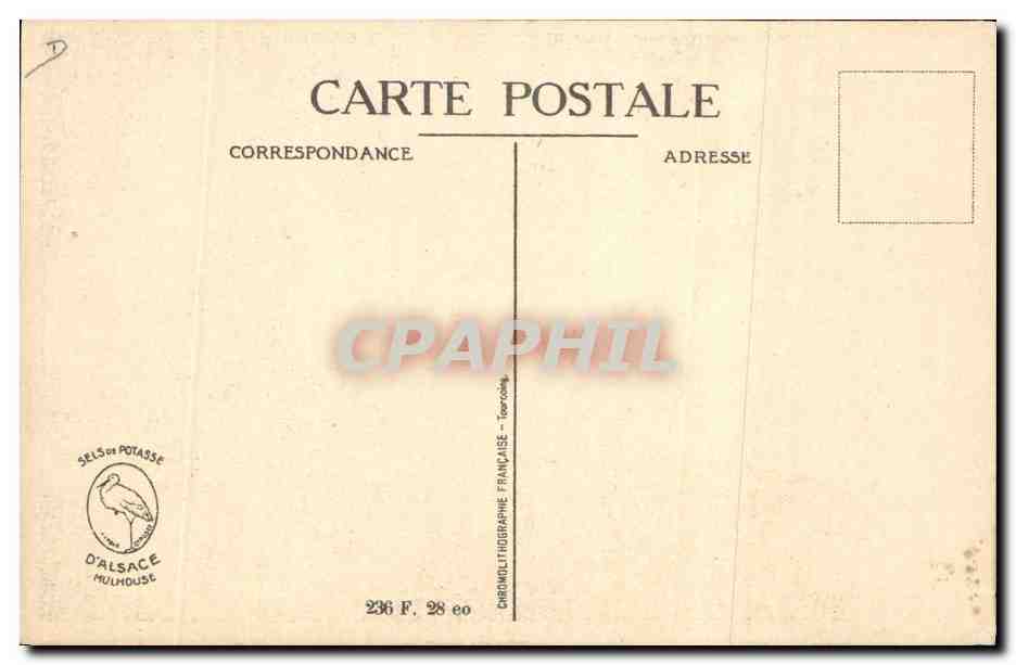 CPA Publicite Potasse d'Alsace  — Rückseite