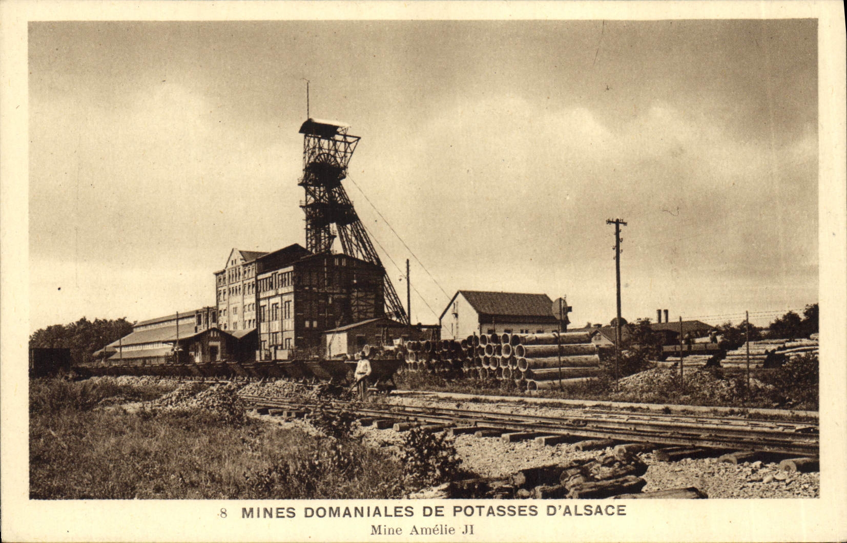 CPA Publicite Mines domaniales de Potasses d'Alsace Mine Amelie JI