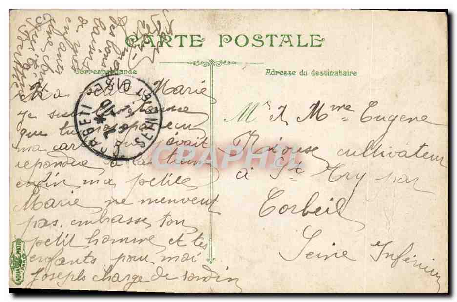 CPA Ardoisieres Trelaze la remontee du puits — Rückseite