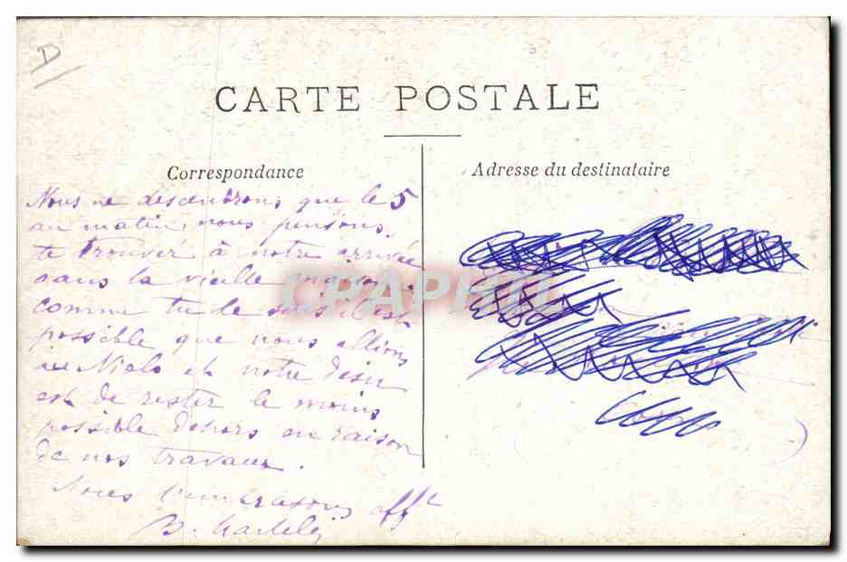 CPA Ardoisieres Berges de la Seine Construction d'un bas port Quai d'Austerlitz — Rückseite
