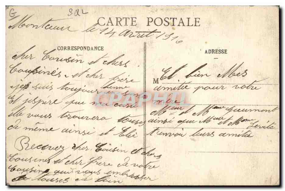 CPA Ardoisieres Montceau les Mines Carriere de St Francois TOP — Rückseite