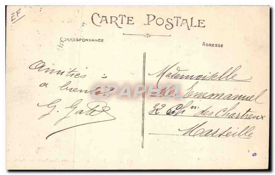 Trélazé — Die Schiefergruben — Die Schieferbrecher — A. B. — n°247 — Rückseite