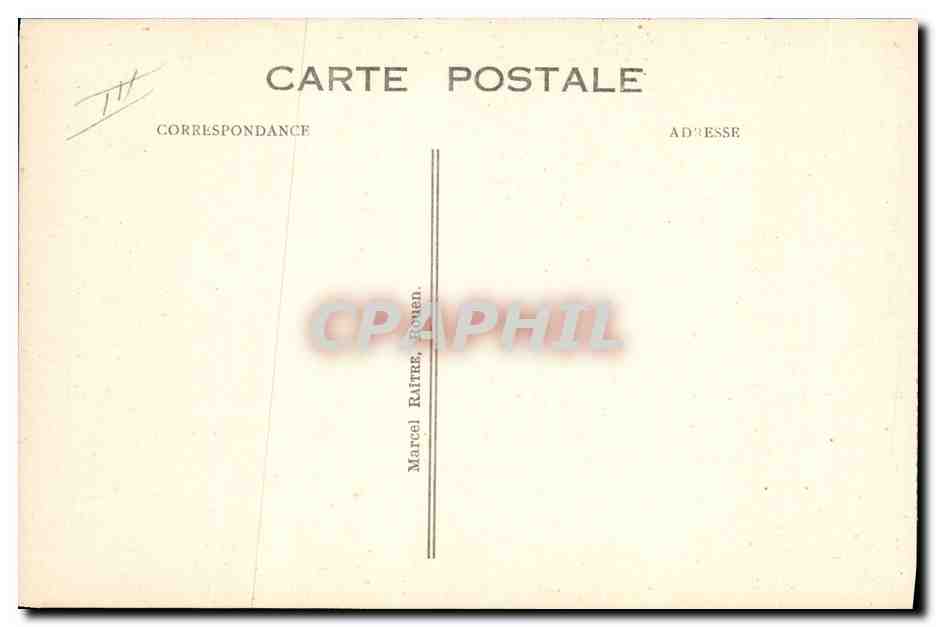 CPA Ardoisieres De Rouen au Havre a bord du Felix Faure Biessard Carrieres — Rückseite