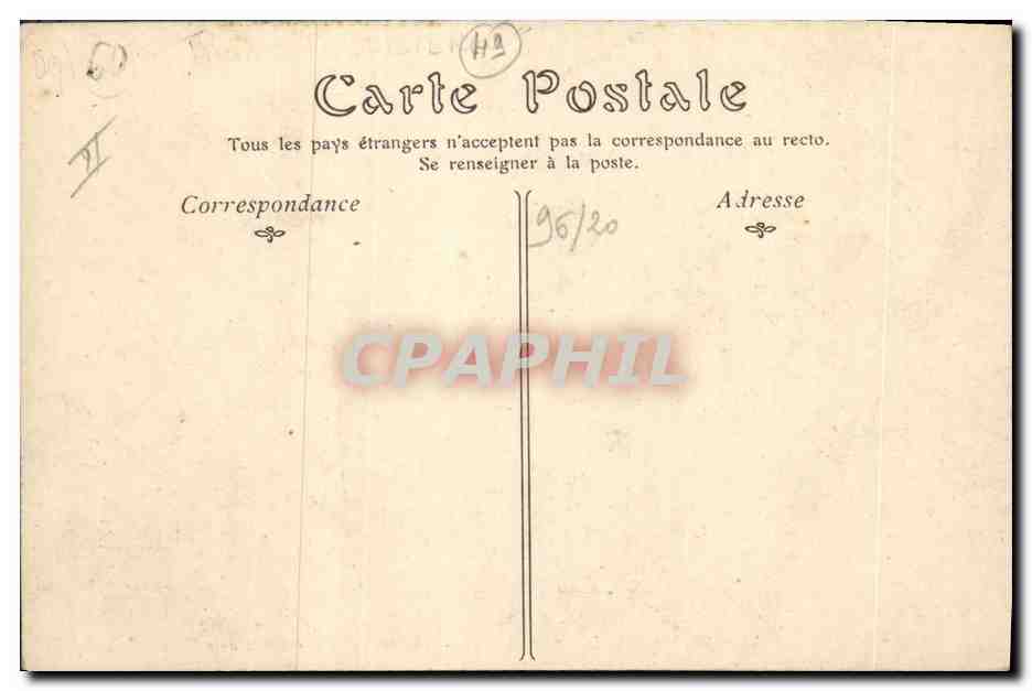 CPA Ardoisieres Commission des ardoisieres d'Angers Chargement des ardoises a la gare de Trelaze — Rückseite