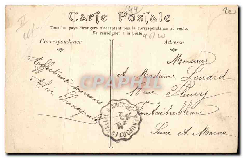 CPA Ardoisieres Commission des ardoisieres d'Angers Lariviere Puits n°9 des Grandes Carreaux — Rückseite