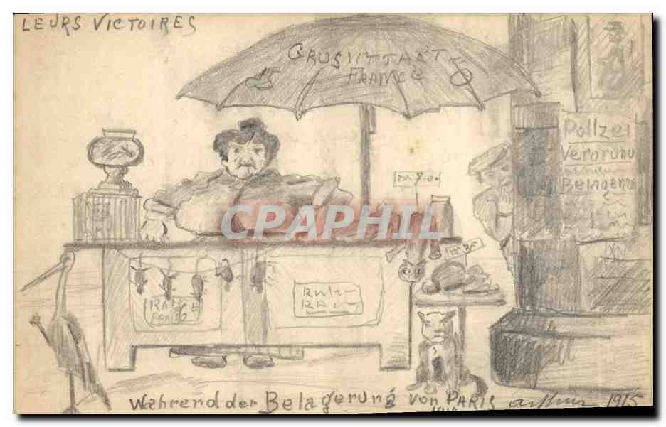 CPA Fantaisie Leurs victoires Militaria (dessin a la main) 