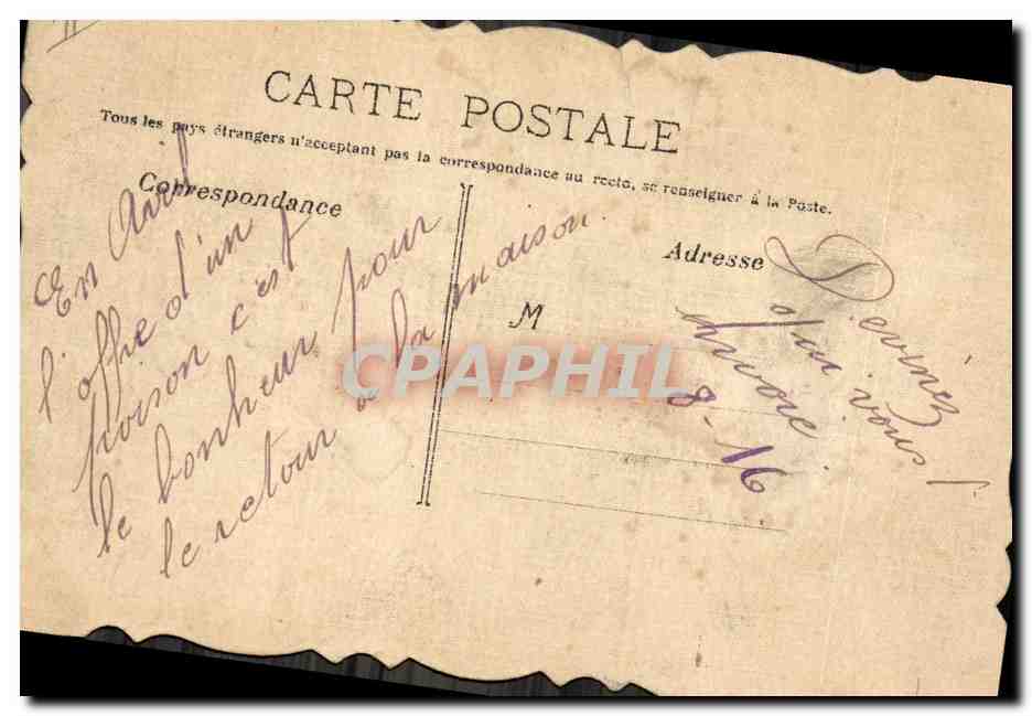 CPA Fantaisie Fleurs (dessin a la main)  — Verso