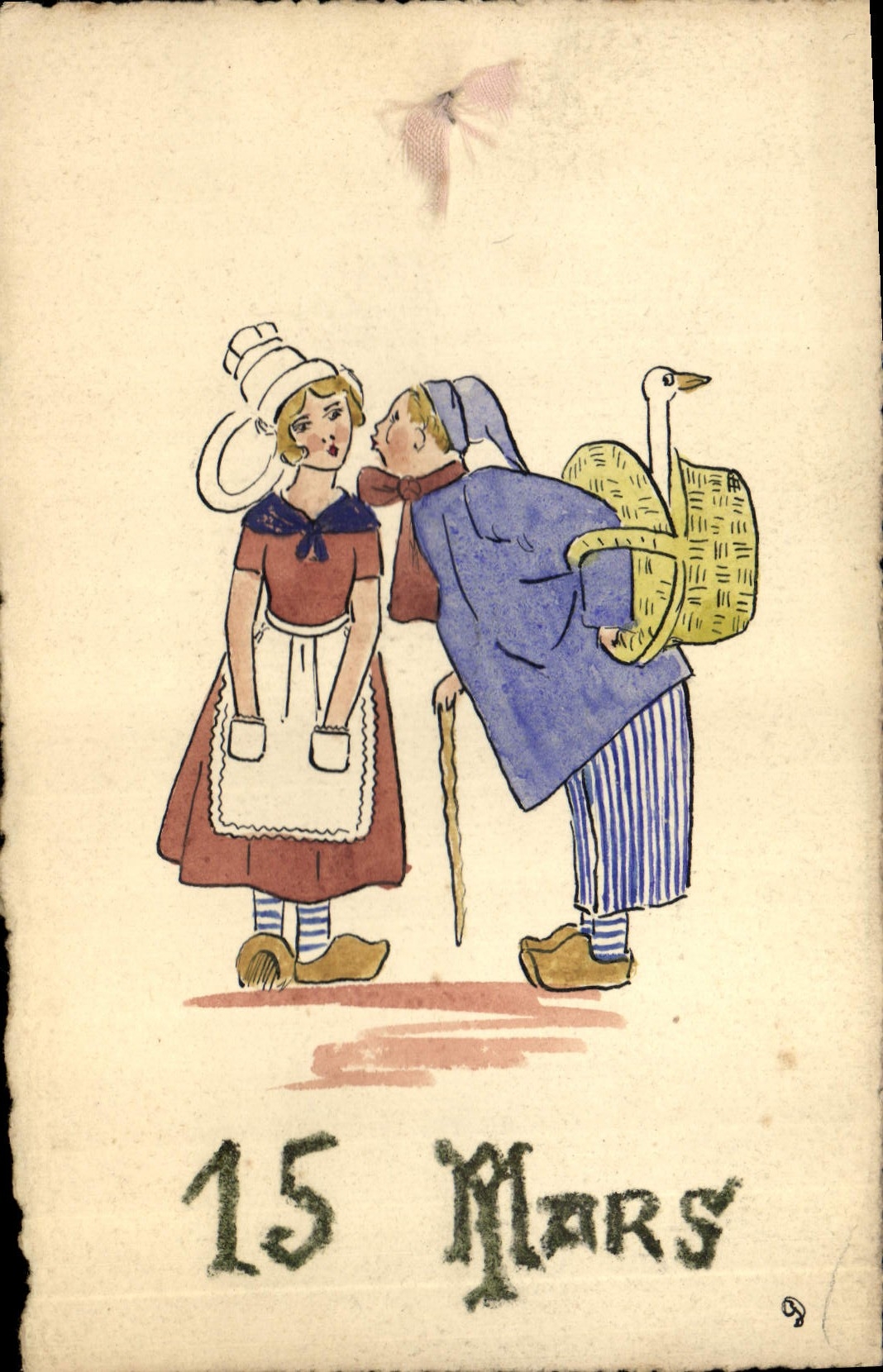 Jeune femme et homme en costume traditionnel — 15 Mars — éditeur non visible