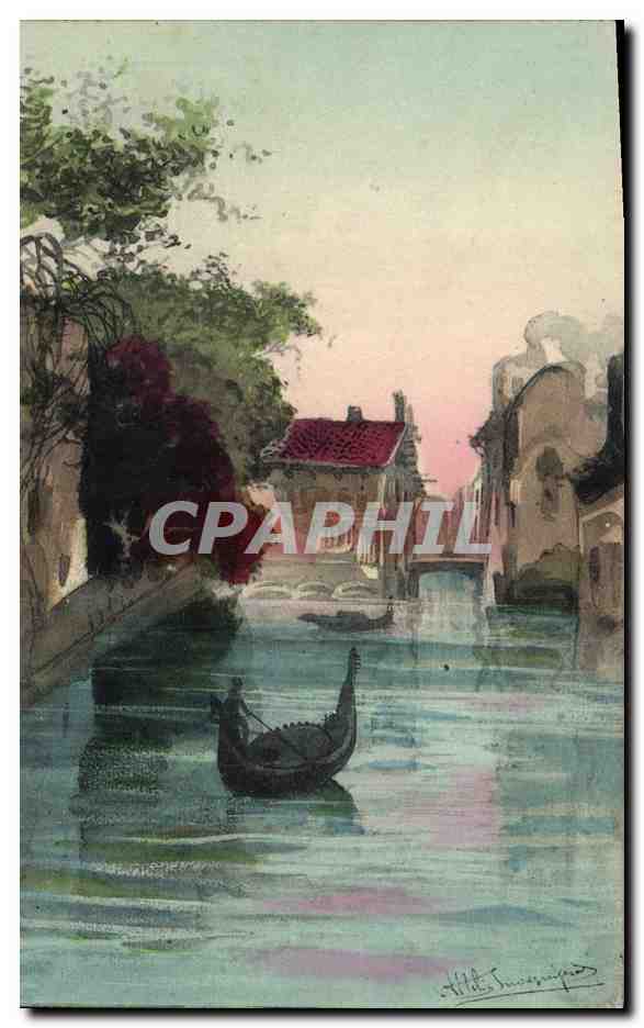 Venetië — Kanaal met gondel — Atelier Imagerie