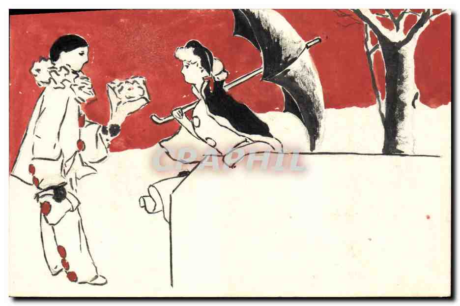 CPA Fantaisie Pierrot 