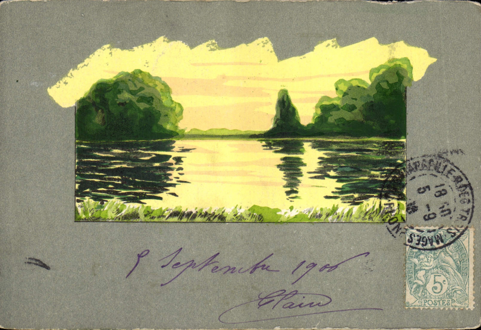 Lac à l'horizon — paysage — D.T.C., L. Ser. 68