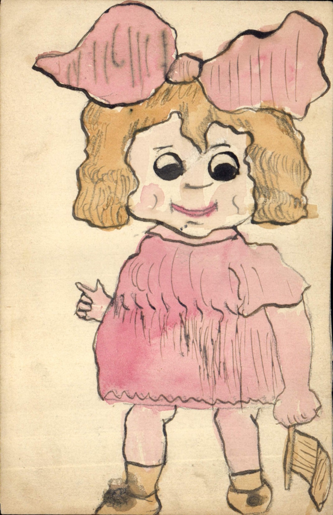 CPA Fantaisie Enfant (dessin a la main) 