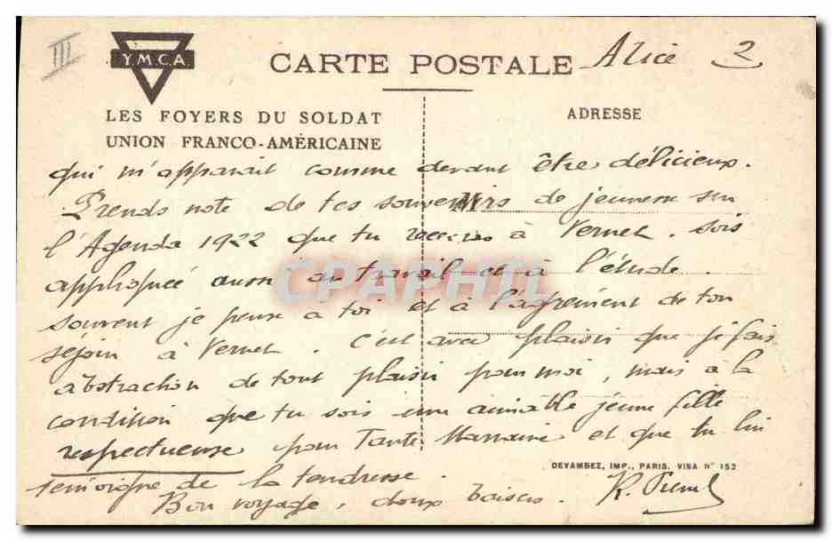 CPA Fantaisie Fleurs (dessin a la main)  — Verso