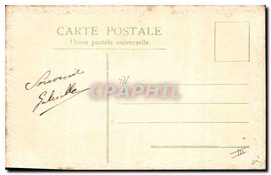 CPA Fantaisie Fleurs (dessin a la main)  — Verso