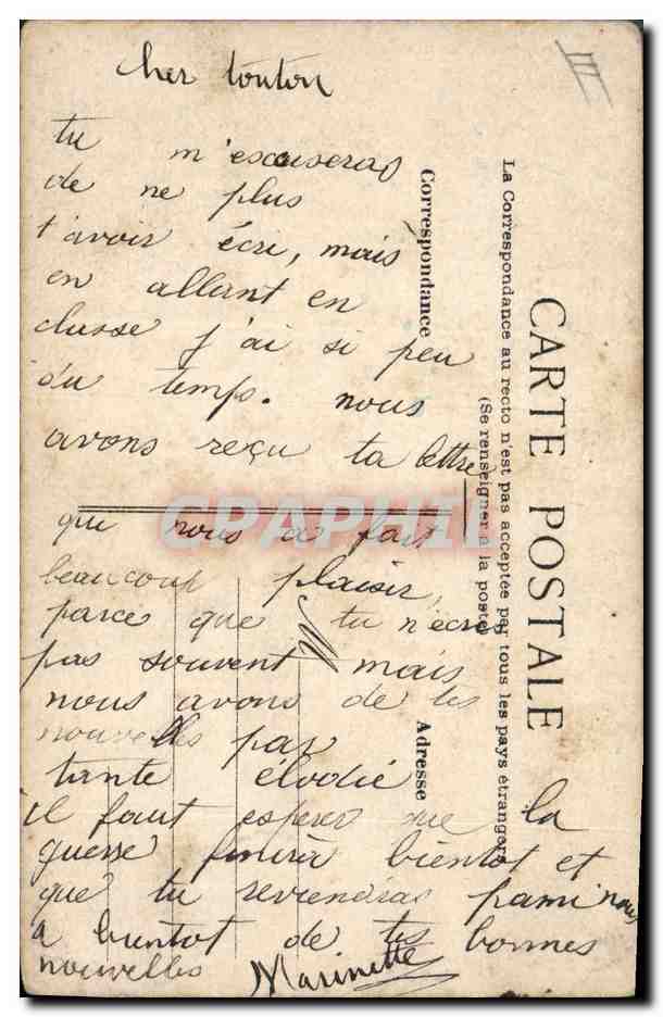 CPA Fantaisie Fleurs Cloches (dessin a la main)  — Verso