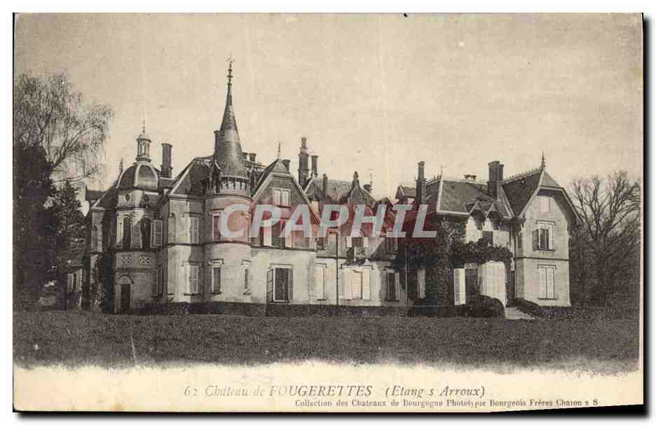 CPA Chateau de Fougerettes Etang s Arroux 